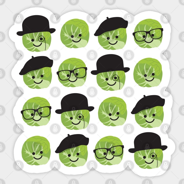 Brussels Sprout Crew Sticker by VicEllisArt